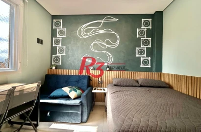 Kitnet com 1 dormitório à venda, 32 m² por R$ 335.000,00 - Boqueirão - Santos/SP