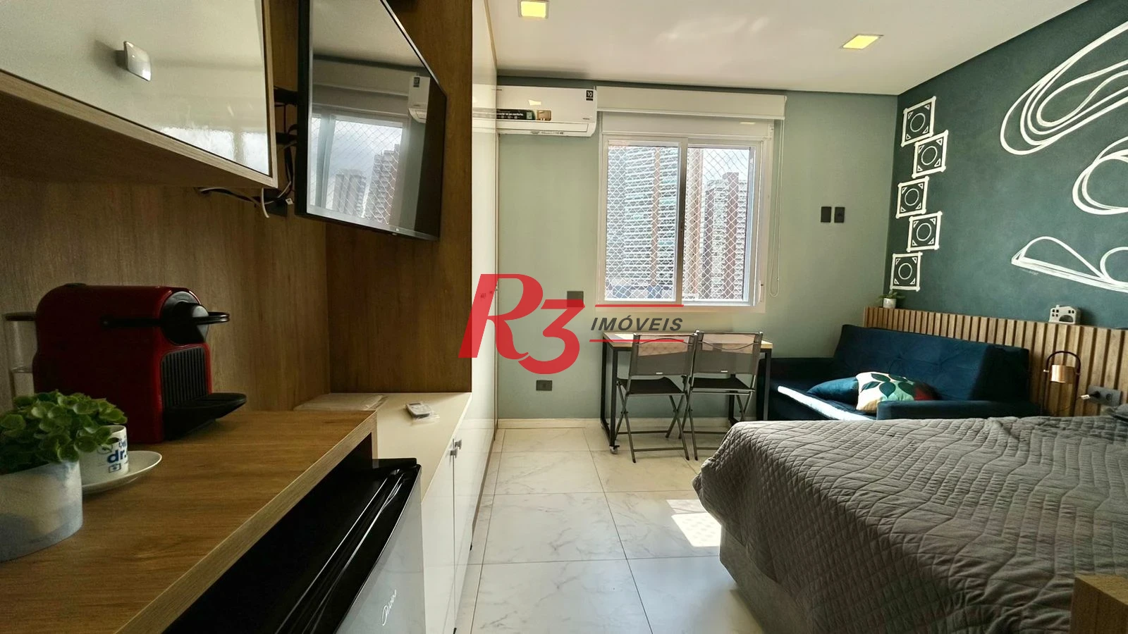 Kitnet com 1 dormitório à venda, 32 m² por R$ 335.000,00 - Boqueirão - Santos/SP