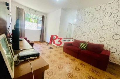 Apartamento com 2 dormitórios à venda, 74 m² por R$ 340.000,00 - Encruzilhada - Santos/SP