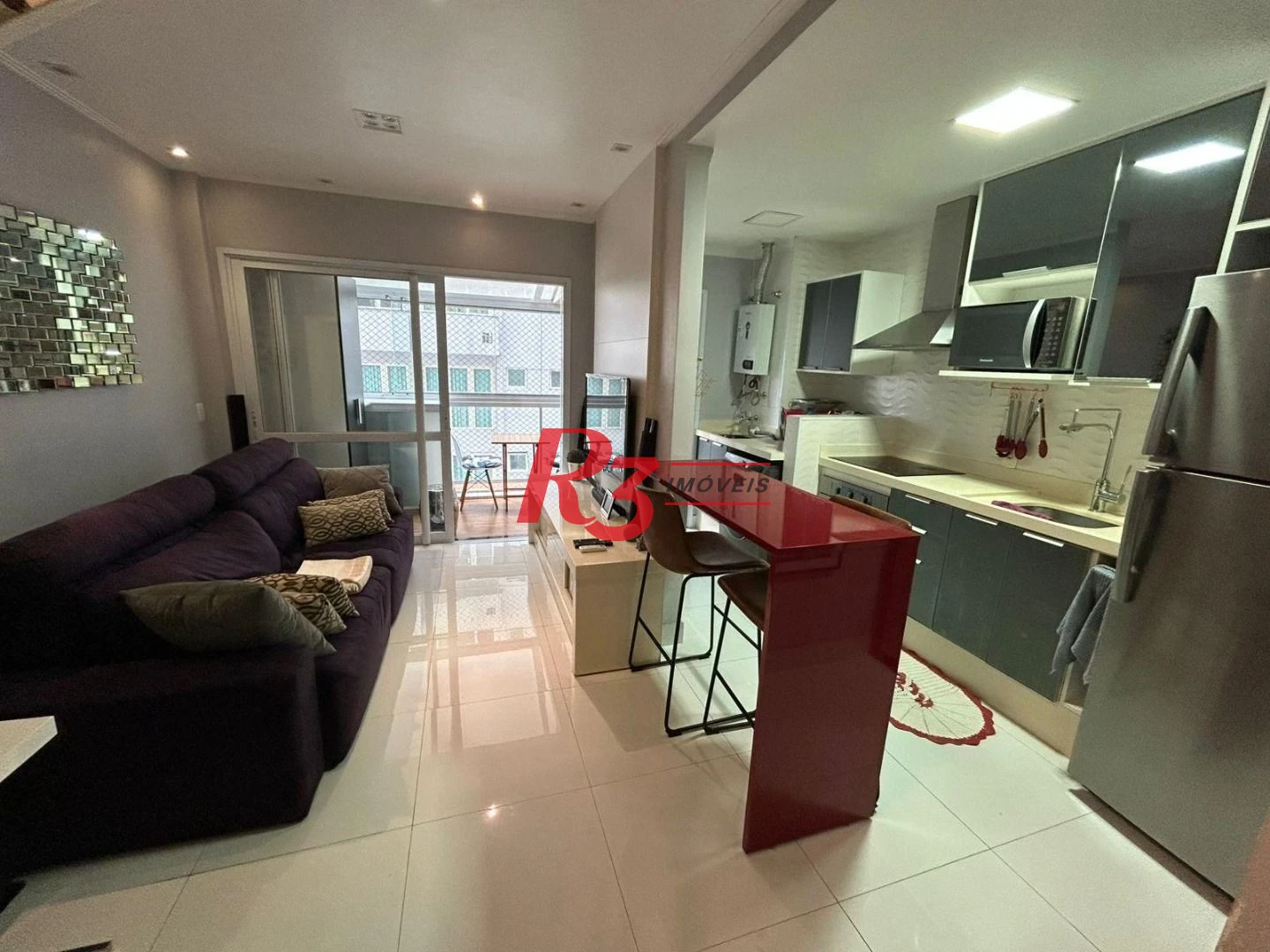 Apartamento Duplex com 1 dormitório à venda, 60 m² por R$ 835.000,00 - Gonzaga - Santos/SP