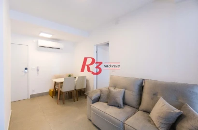 Apartamento com 1 suíte para alugar, 54 m² por R$ 6.100/mês - Boqueirão - Santos/SP