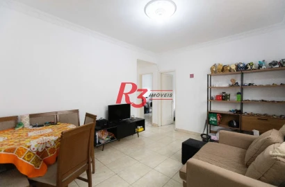 Apartamento com 2 dormitórios à venda, 64 m² por R$ 335.000,00 - Marapé - Santos/SP
