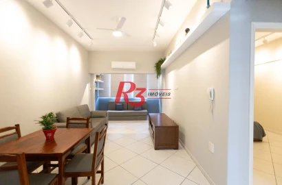 Apartamento com 1 dormitório para alugar, 68 m² por R$ 4.500,02/mês - José Menino - Santos/SP