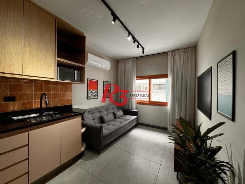Apartamento com 1 dormitório para alugar, 62 m² - Ponta da Praia - Santos/SP
