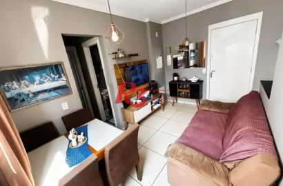Apartamento com 2 dormitórios à venda, 45 m² por R$ 301.000,00 - Castelo - Santos/SP