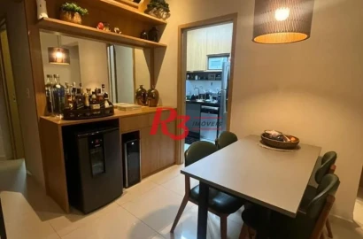Apartamento com 2 dormitórios para alugar, 90 m² por R$ 7.910,02/mês - Boqueirão - Santos/SP