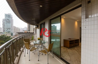 Apartamento com 3 dormitórios para alugar, 143 m² por R$ 6.845,67/mês - Ponta da Praia - Santos/SP