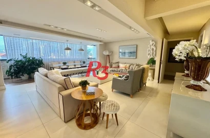 Apartamento Garden com 3 dormitórios à venda, 401 m² por R$ 4.500.000,00 - Vila Rica - Santos/SP