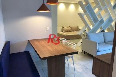 Apartamento para alugar, 47 m² por R$ 5.000,00/mês - Boqueirão - Santos/SP