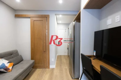 Apartamento com 1 dormitório à venda, 30 m² por R$ 349.000,00 - Gonzaga - Santos/SP