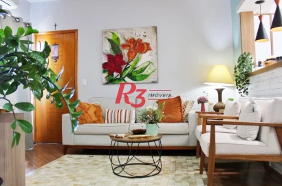 Apartamento com 3 dormitórios à venda, 110 m² por R$ 920.000,00 - Aparecida - Santos/SP