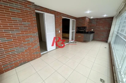 Apartamento com 3 dormitórios para alugar, 124 m² por R$ 11.000,02/mês - Boqueirão - Santos/SP