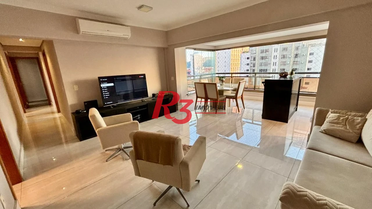 Apartamento com 3 dormitórios à venda, 111 m² por R$ 1.490.000,00 - Ponta da Praia - Santos/SP