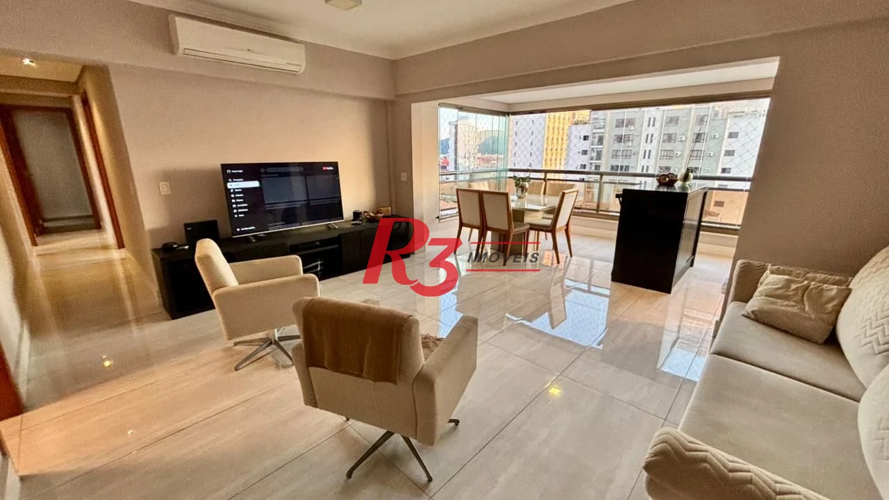Apartamento com 3 dormitórios à venda, 111 m² por R$ 1.490.000,00 - Ponta da Praia - Santos/SP