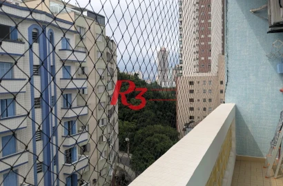 Apartamento com 1 dormitório para alugar, 55 m² por R$ 3.500,00/mês - José Menino - Santos/SP