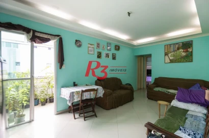 Apartamento com 2 dormitórios à venda, 90 m² por R$ 370.000,00 - Vila Nova - Santos/SP