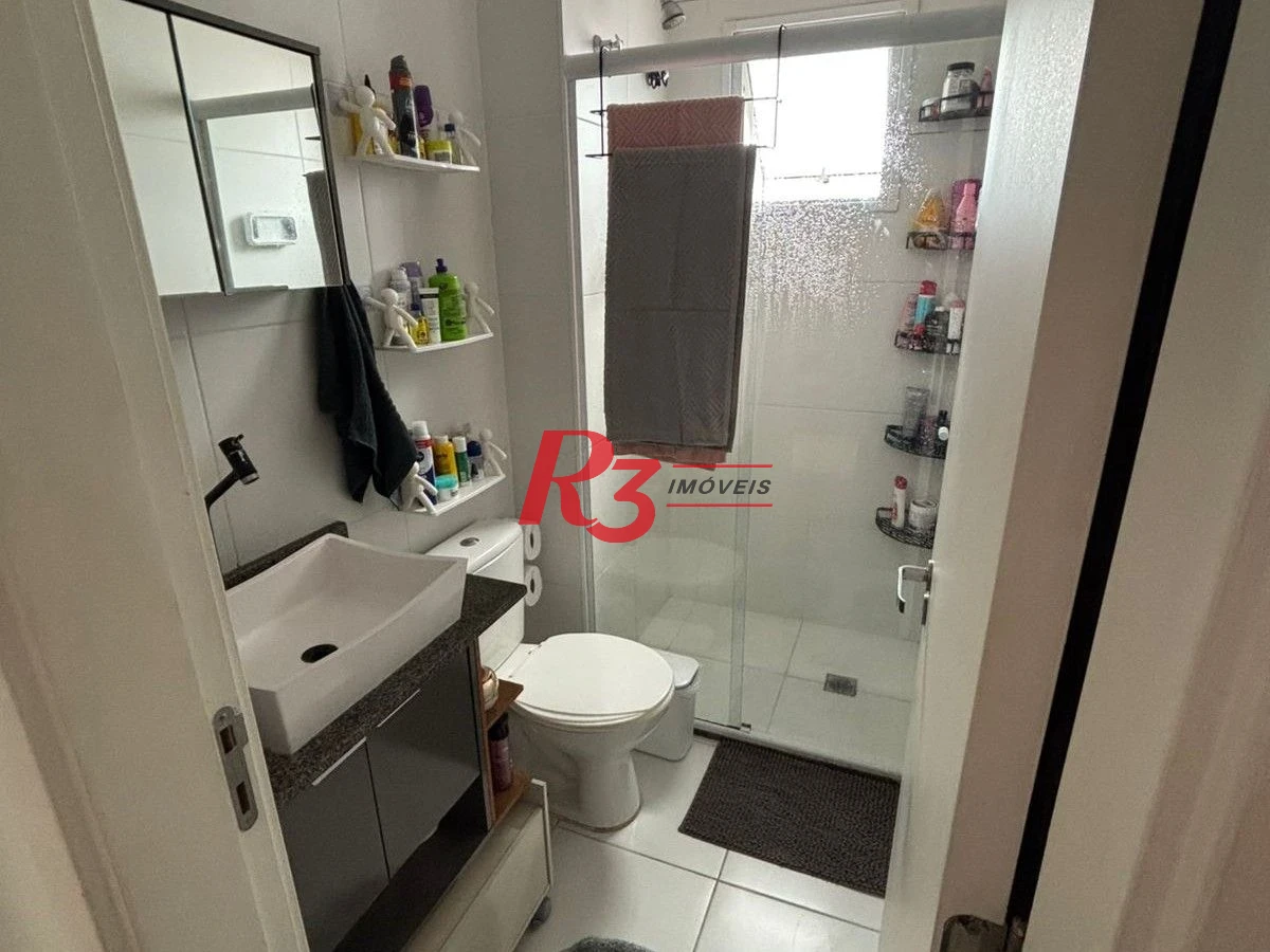 Apartamento com 2 dormitórios à venda, 49 m² por R$ 330.000,00 - Castelo - Santos/SP