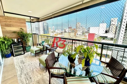 Apartamento à venda, 234 m² por R$ 3.990.000,00 - Boqueirão - Santos/SP