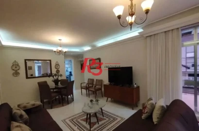 Apartamento com 3 dormitórios à venda, 140 m² por R$ 1.100.000,00 - Pompéia - Santos/SP