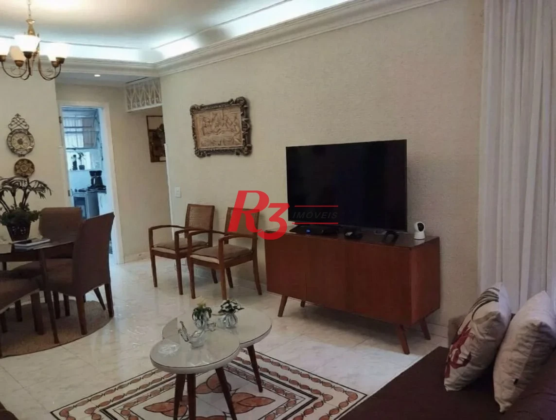 Apartamento com 3 dormitórios à venda, 140 m² por R$ 1.100.000,00 - Pompéia - Santos/SP