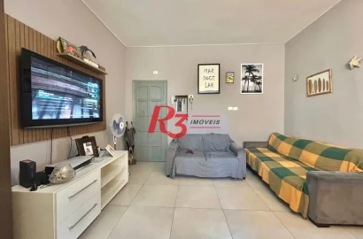Apartamento com 1 dormitório para alugar, 57 m² por R$ 3.000,00/mês - Centro - São Vicente/SP