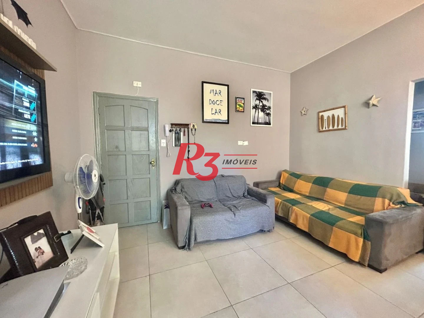 Apartamento com 1 dormitório para alugar, 57 m² por R$ 3.000,00/mês - Centro - São Vicente/SP
