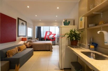 Apartamento à venda, 38 m² por R$ 345.000,00 - Boqueirão - Santos/SP