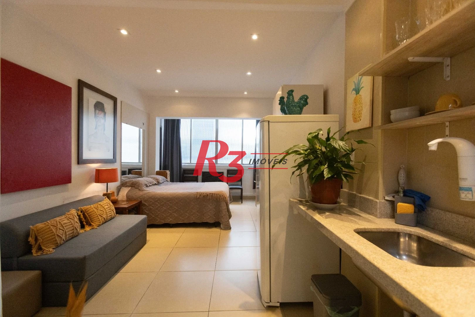 Apartamento à venda, 38 m² por R$ 345.000,00 - Boqueirão - Santos/SP