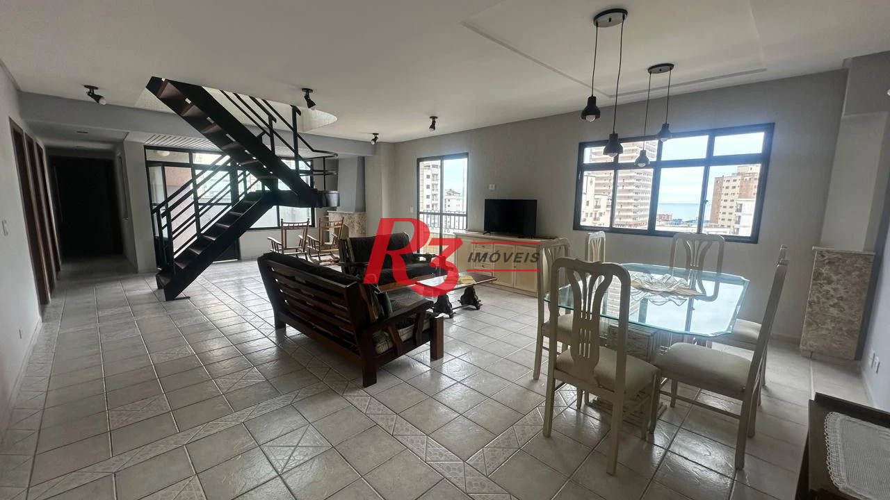 Apartamento Duplex com 4 dormitórios à venda, 245 m² por R$ 1.200.000,00 - Vila Caiçara - Praia Grande/SP