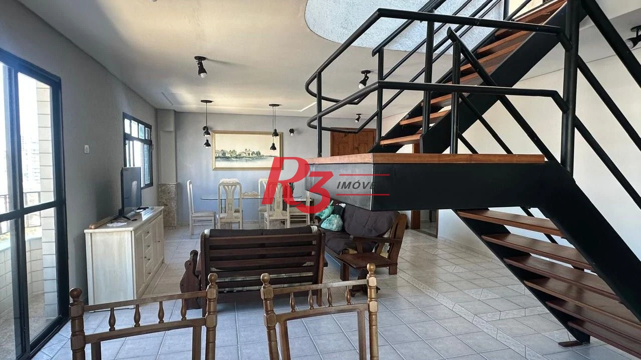 Apartamento Duplex com 4 dormitórios à venda, 245 m² por R$ 1.200.000,00 - Vila Caiçara - Praia Grande/SP