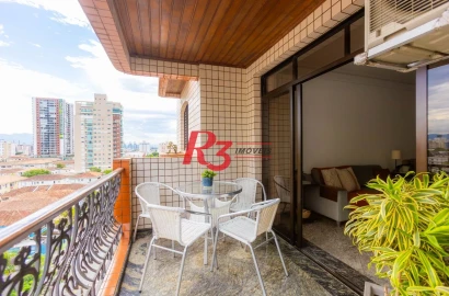Apartamento com 3 dormitórios à venda, 137 m² por R$ 1.200.000,00 - Aparecida - Santos/SP