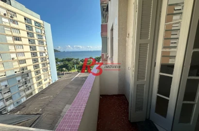 Apartamento com 1 dormitório para alugar, 51 m² por R$ 3.000,00/mês - Embaré - Santos/SP