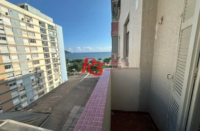 Apartamento com 1 dormitório para alugar, 51 m² por R$ 3.000,00/mês - Embaré - Santos/SP