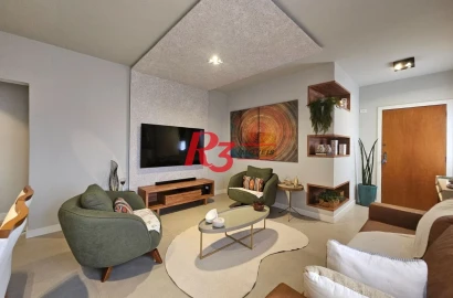 Apartamento com 4 dormitórios à venda, 165 m² por R$ 1.600.000,00 - Pompéia - Santos/SP