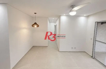 Apartamento com 2 dormitórios à venda, 57 m² por R$ 360.000,00 - Areia Branca - Santos/SP