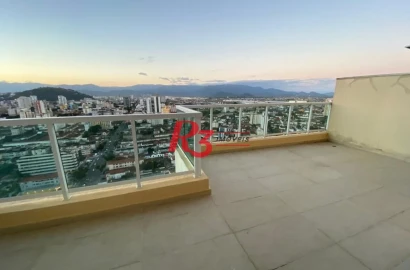 Cobertura com 2 dormitórios para alugar, 90 m² por R$ 7.000,00/mês - Boqueirão - Santos/SP