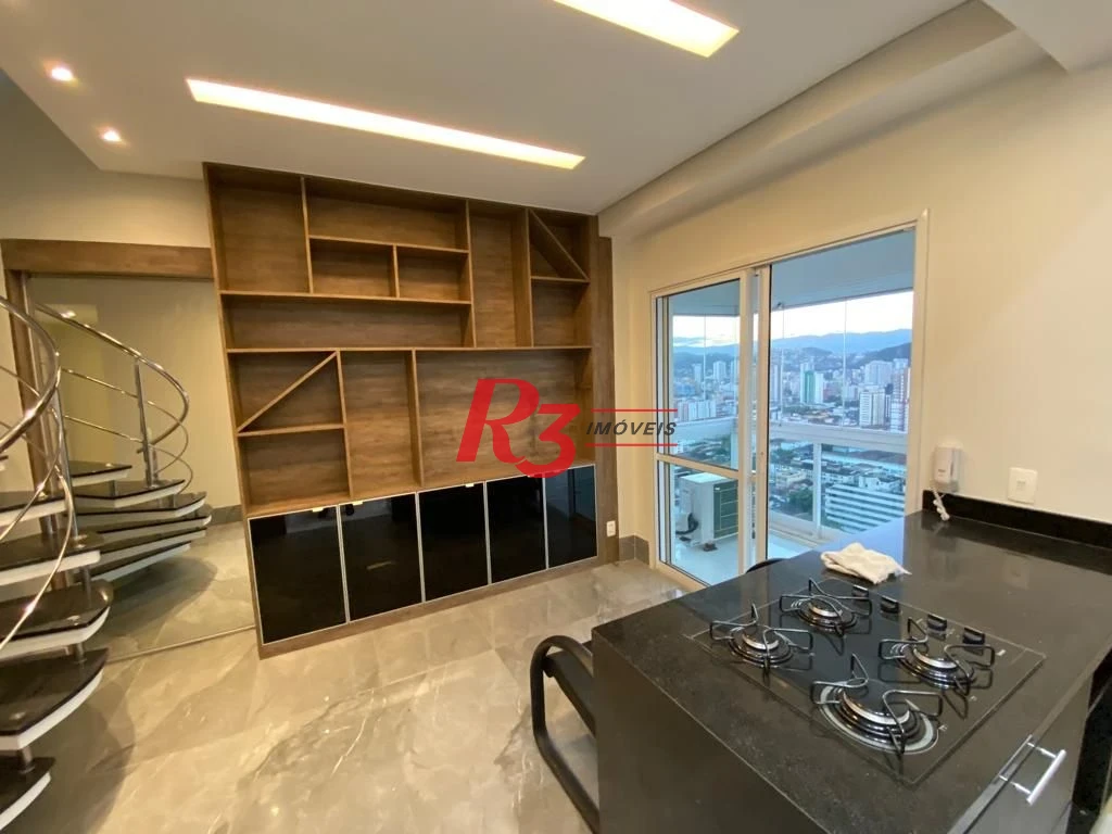 Cobertura com 2 dormitórios para alugar, 90 m² por R$ 7.000,00/mês - Boqueirão - Santos/SP