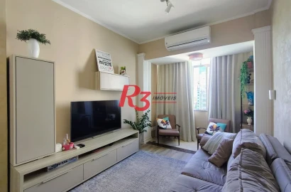 Apartamento com 2 dormitórios para alugar, 88 m² por R$ 4.500,00/mês - José Menino - Santos/SP
