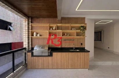Apartamento com 4 dormitórios à venda, 180 m²  - Aparecida - Santos/SP