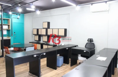 Sala a venda  49 m² por R$ 420.000,00 ou locação R$ 3.700,00 - Vila Matias - Santos/SP