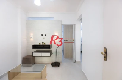 Apartamento para alugar, 37 m² por R$ 3.000,00/mês - José Menino - Santos/SP