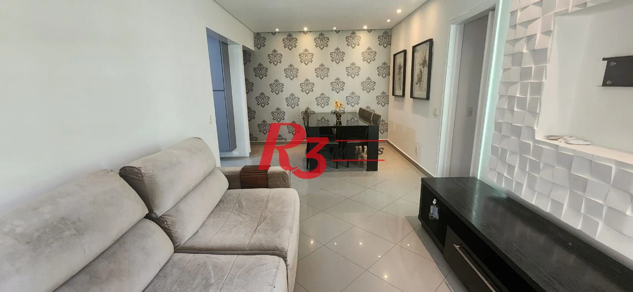 Apartamento para alugar, 72 m² por R$ 5.200,00/mês - Embaré - Santos/SP
