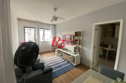 Apartamento com 1 dormitório para alugar, 58 m² por R$ 3.500,02/mês - Marapé - Santos/SP