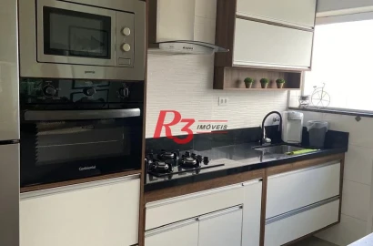 Apartamento com 2 dormitórios à venda, 74 m² por R$ 640.000,00 - Campo Grande - Santos/SP