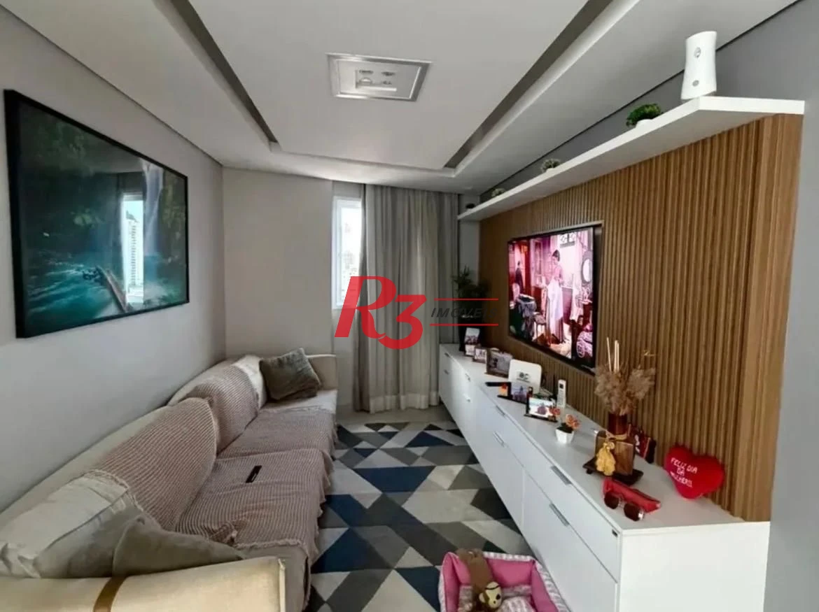 Apartamento com 2 dormitórios à venda, 90 m² por R$ 1.170.000,00 - Marapé - Santos/SP