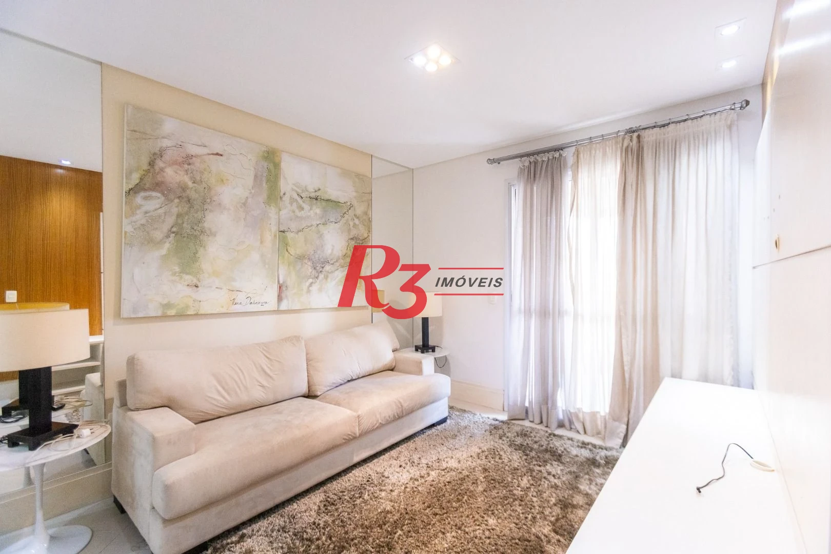 Apartamento para alugar, 117 m² por R$ 6.700,02/mês - Gonzaga - Santos/SP