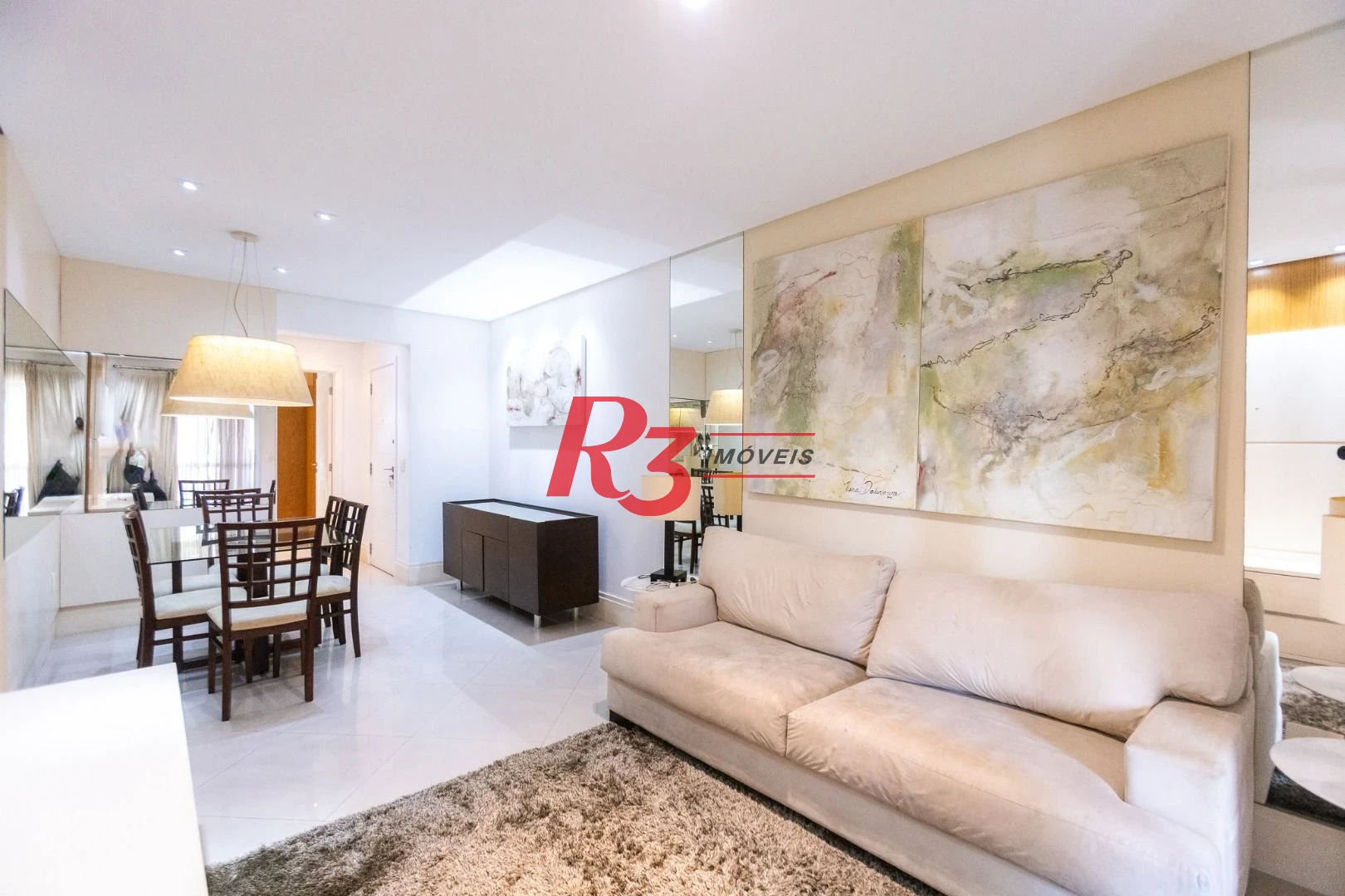 Apartamento para alugar, 117 m² por R$ 6.700,02/mês - Gonzaga - Santos/SP