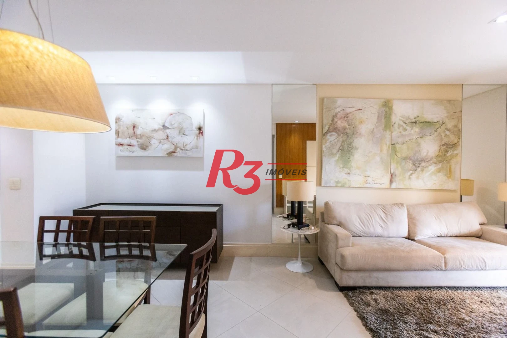 Apartamento para alugar, 117 m² por R$ 6.700,02/mês - Gonzaga - Santos/SP