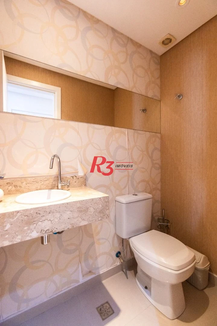 Apartamento para alugar, 117 m² por R$ 6.700,02/mês - Gonzaga - Santos/SP