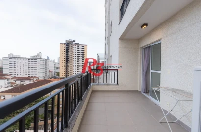 Apartamento com 2 dormitórios para alugar, 90 m² por R$ 5.354,42/mês - Marapé - Santos/SP